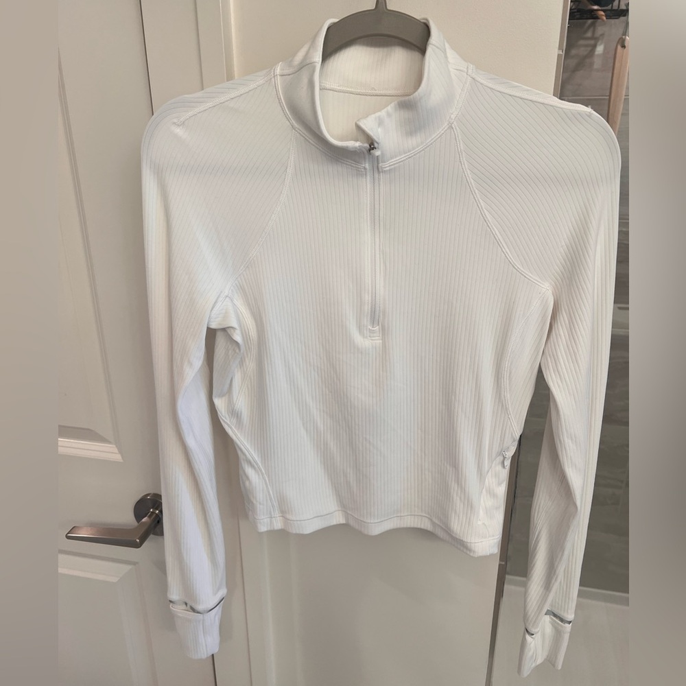 Lululemon Its Rulu Ribbed Cropped Half Zip - Picture 2 of 4